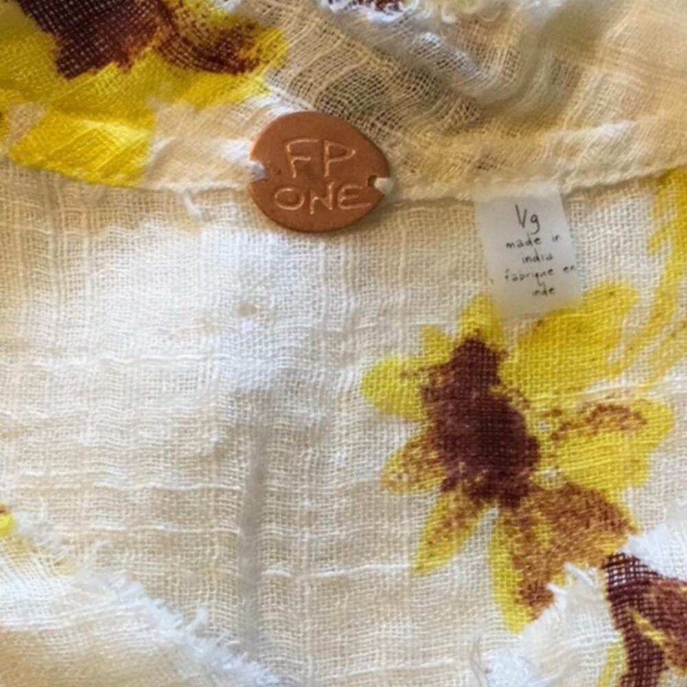 NWT Free People Naya Print Top in Ivory Combo - Picture 4 of 11